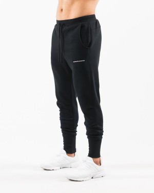 Men's Alphalete Academy Club Jogger Jogger Black | 3418-PUVFZ