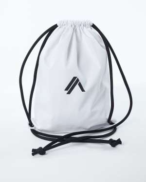 Men's Alphalete Classic Bag Accessories White | 1856-MWDPV