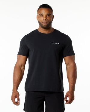 Men's Alphalete Classic Tee Shirts Black | 0369-XYPED