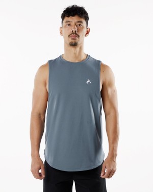 Men's Alphalete Dynasty Tank Tanks Carbon | 4612-JBCUS