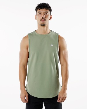 Men's Alphalete Dynasty Tank Tanks Sage | 7203-VLUJP