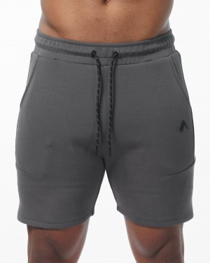 Men's Alphalete ELMTS Athletic Short 6" Shorts Charcoal | 7941-USMLE