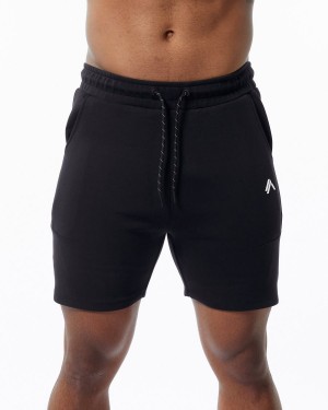 Men's Alphalete ELMTS Athletic Short 6" Shorts Black | 9750-PVETM