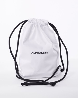 Men's Alphalete Essential Bag Accessories White | 1259-PVJSX