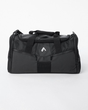 Men's Alphalete Essential Duffel Bag Accessories Black | 6047-FDUEC