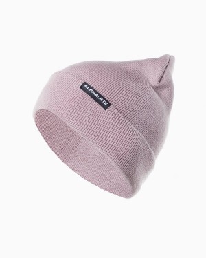 Men's Alphalete Essential Foldover Beanie Accessories Purple Dove | 4658-GSUFL