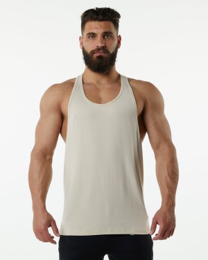 Men's Alphalete Evo Stringer Stringers Sahara | 2384-YDRWC