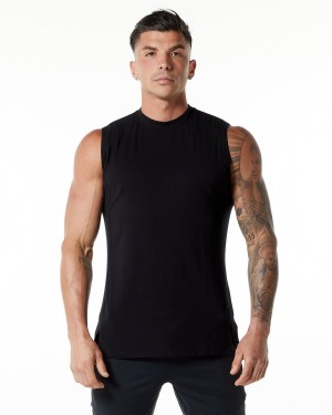 Men's Alphalete Evo Tank Tanks Black | 9304-WHSCE