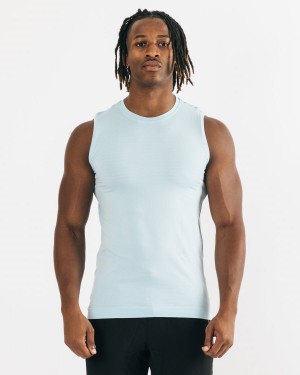 Men's Alphalete Hero Tank Tanks Arctic Blue | 0824-HBJVY