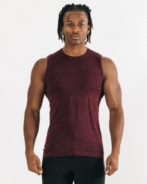 Men's Alphalete Hero Tank Tanks Black Cherry | 4613-BVEOY