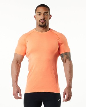 Men's Alphalete Hero Tee Shirts Faded Day Tripper | 2760-XZHPD