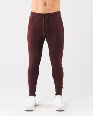 Men's Alphalete Identity Jogger Jogger Sangria | 1465-FBQAC