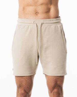 Men's Alphalete Identity Short 6” Shorts Linen | 2098-WOYME