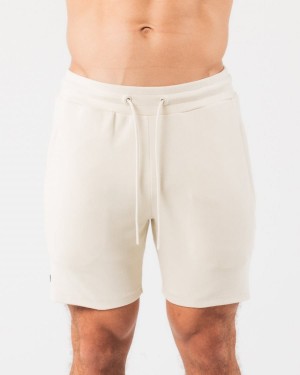 Men's Alphalete Identity Short 6” Shorts Sea Shell | 4063-CQJSM