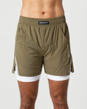 Men's Alphalete Infinity Speed Short 5.5" Shorts Willow | 3180-GHTJB