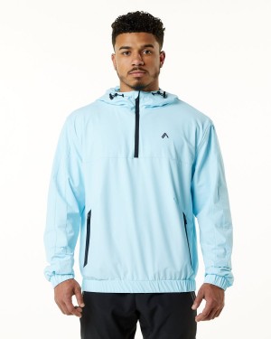 Men's Alphalete Infinity Tech Jacket Jackets Rocket Blue | 2869-SHDZJ