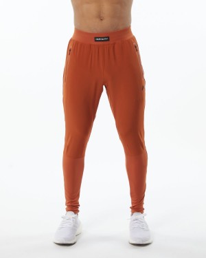 Men's Alphalete Infinity Tech Pant Jogger Sour Tangerine | 3052-JGSXK