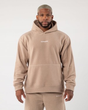 Men's Alphalete King Hoodie Hoodie Linen | 2169-WCKYT