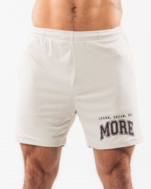 Men's Alphalete LDB More Mesh Short 6" Shorts Sea Shell | 2038-QYADB