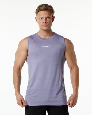 Men's Alphalete Ozone Tank Tanks Lavender | 0327-VDYIJ