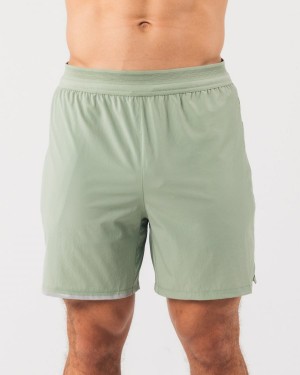 Men's Alphalete Studio Short 6" Shorts Sage | 7804-BWIKU