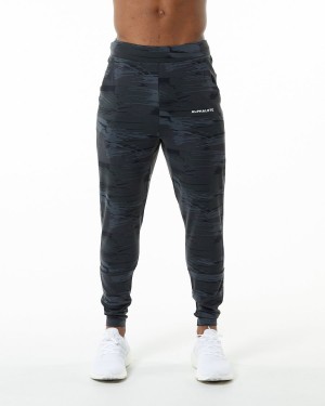 Men's Alphalete Trace Jogger Jogger Black Canvas Camo | 2940-MCWGH