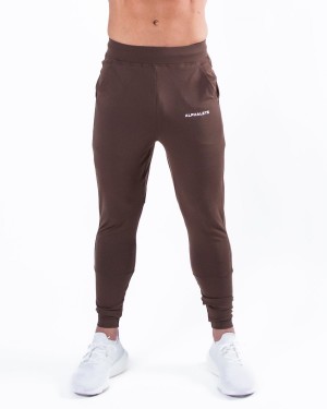 Men's Alphalete Trace Jogger Jogger Coffee | 5490-DHNPR