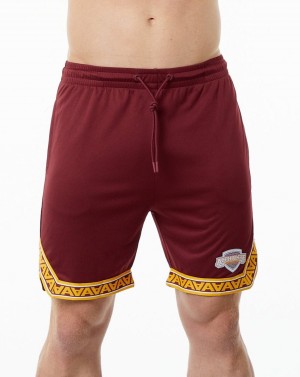 Men's Alphalete Varsity Basketball Short 9" Shorts Crimson | 6705-KNMIU