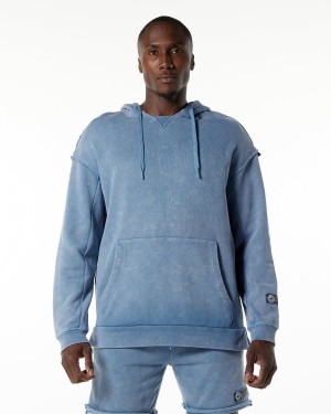 Men's Alphalete Very Terry Hoodie Hoodie Celestial Blue | 3178-QYDFP