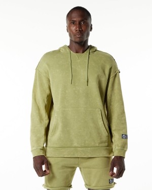 Men's Alphalete Very Terry Hoodie Hoodie Jade Green | 7824-KZSWG