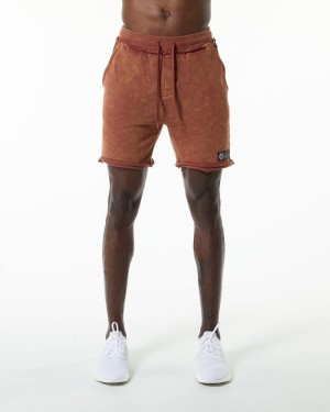 Men's Alphalete Very Terry Short Shorts Bloodstone | 7109-BTYWH