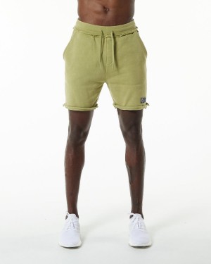 Men's Alphalete Very Terry Short Shorts Jade Green | 4059-DVPJF