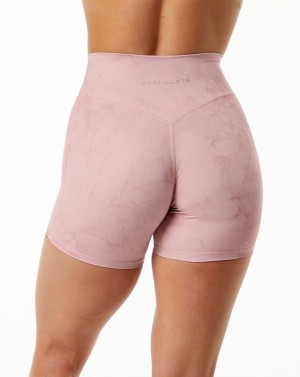 Women's Alphalete Alphalux Wonder Short 6" Shorts Blossom | 7694-MGHPE