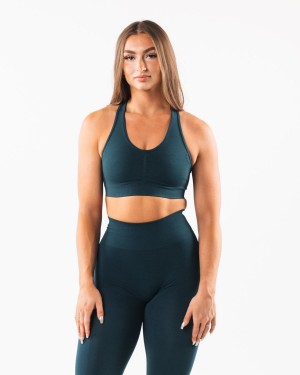 Women's Alphalete Amplify Bra Sports Bra Midnight | 2604-LJMCD