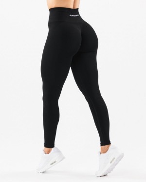 Women's Alphalete Amplify Legging Leggings Black | 4137-ZPRIO