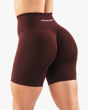 Women's Alphalete Amplify Short 6.5” Shorts Sangria | 4371-SRTAP