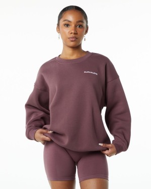 Women's Alphalete Classic Crew Long Sleeve Autumn | 4513-LYCVZ