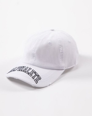 Women's Alphalete Collegiate Vintage Cap Accessories White | 2043-NYXSI