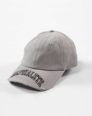 Women's Alphalete Collegiate Vintage Cap Accessories Athletic Grey | 4092-NCUAS