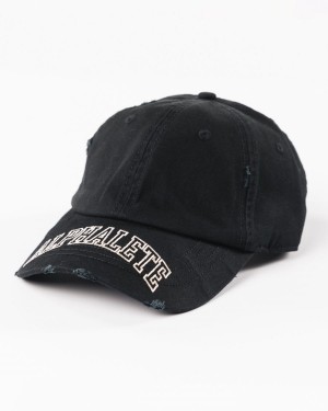 Women's Alphalete Collegiate Vintage Cap Accessories Black / Sea Shell | 5437-YUSEM