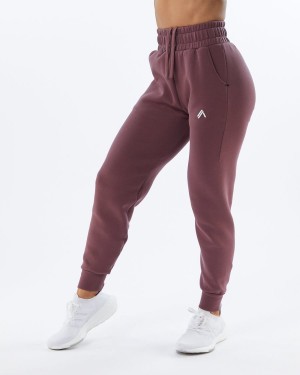 Women's Alphalete ELMTS Cuffed Jogger Jogger Mauve | 7162-VXAKW