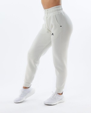 Women's Alphalete ELMTS Cuffed Jogger Jogger Cream | 9135-JRHYK