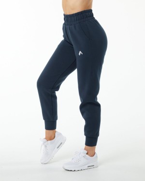 Women's Alphalete ELMTS Cuffed Jogger Jogger Harbor Navy | 1740-XOVSE