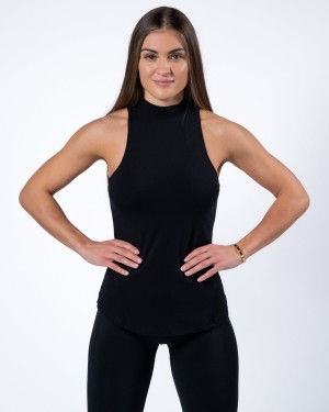 Women's Alphalete Evo Tank Tank Top Black | 4172-TFCJP