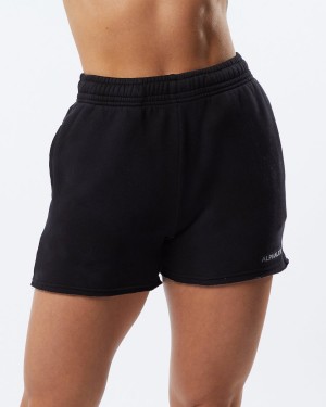 Women's Alphalete HCTS Short 3.5" Shorts Blackbird | 1830-MQHOY