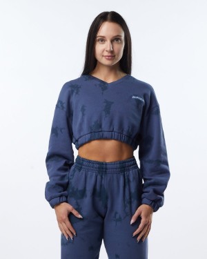 Women's Alphalete HCTS Sweater Jackets Moonlight | 5486-CKONX