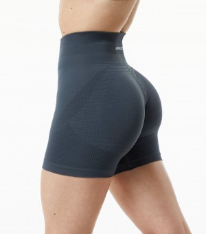 Women's Alphalete Ozone Short 5.5" Shorts Carbon | 2073-FSNYM