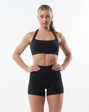 Women's Alphalete Pulse Balance Bra Sports Bra Blackout | 9582-LCUAB