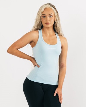 Women's Alphalete Seamless Tank Tank Top Arctic Blue | 4509-AVCTH