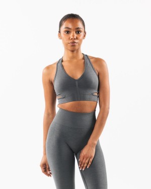 Women's Alphalete Stratus Bra Sports Bra Smoke | 3419-MDSGY